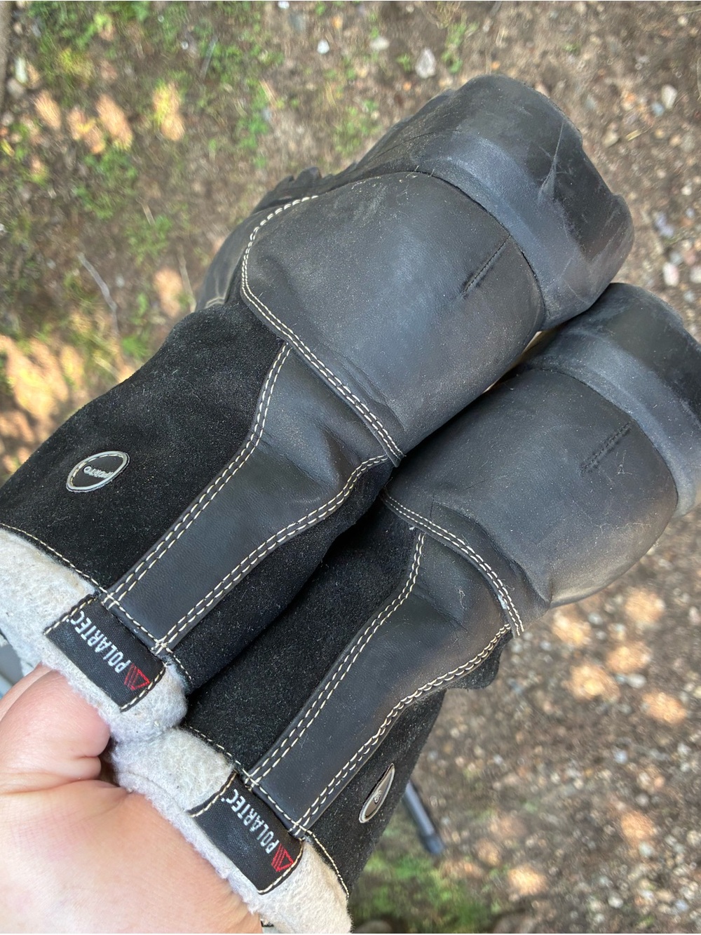 Polartec Black Suede Leather boots